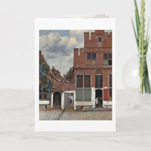 The Little Street By Johannes Vermeer Card