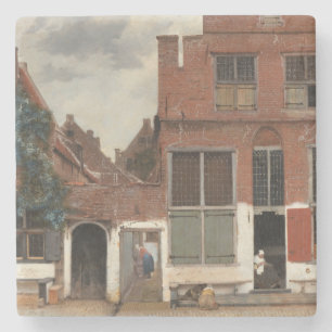 The Little Street by Johannes Vermeer Stone Coaster