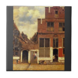 The little street by Johannes Vermeer Tile<br><div class="desc">The little street by Johannes Vermeer. About Johannes Vermeer Johannes, Jan or Johan Vermeer was a Dutch painter who specialised in exquisite, domestic interior scenes of middle class life. Vermeer was a moderately successful provincial genre painter in his lifetime. He seems never to have been particularly wealthy, leaving his wife...</div>