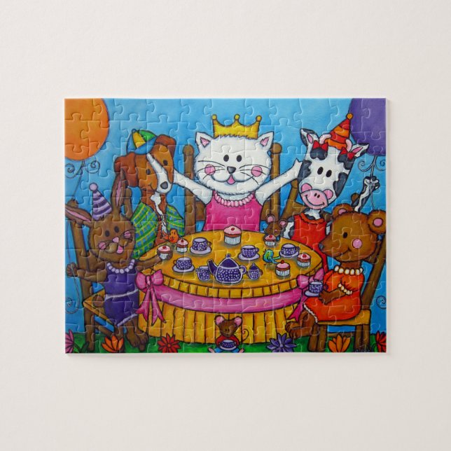 The Little Tea Party Puzzle by Lisa Lorenz (Horizontal)