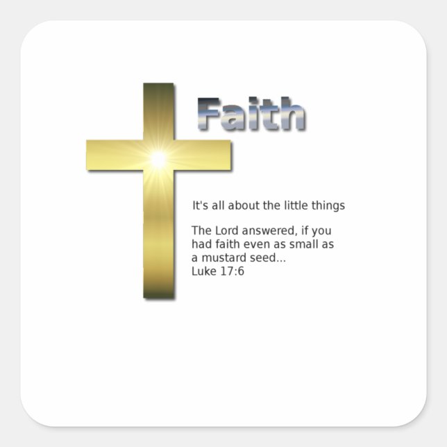 The Little Things Square Sticker (Front)