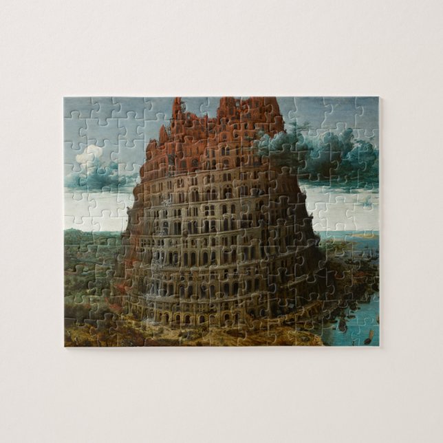 The Little Tower of Babel by Pieter Bruegel Jigsaw Puzzle (Horizontal)