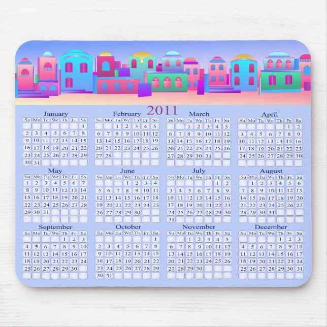 The Little town 2011 Calendar Mousepad (Front)