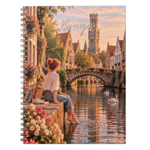 The Little Travel Girl Bruges Fairytale Canal Notebook