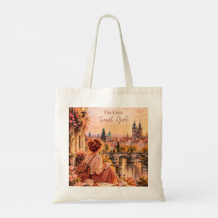 The Little Travel Girl Prague Golden Hour Canvas  Tote Bag