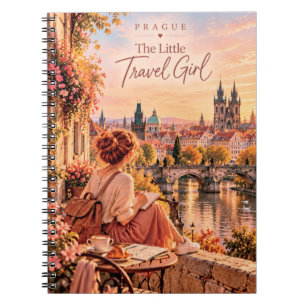The Little Travel Girl Prague Golden Hour Notebook