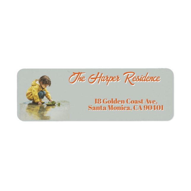 The Little Voyager custom Return Address Label (Front)