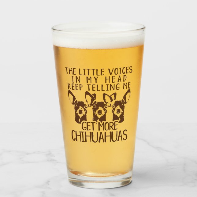 The Littles Voices Get More Chihuahuas Glass (Front Filled)