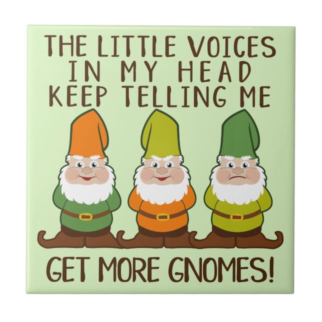 The Littles Voices Get More Gnomes Ceramic Tile (Front)
