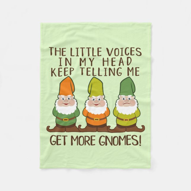 The Littles Voices Get More Gnomes Fleece Blanket (Front)