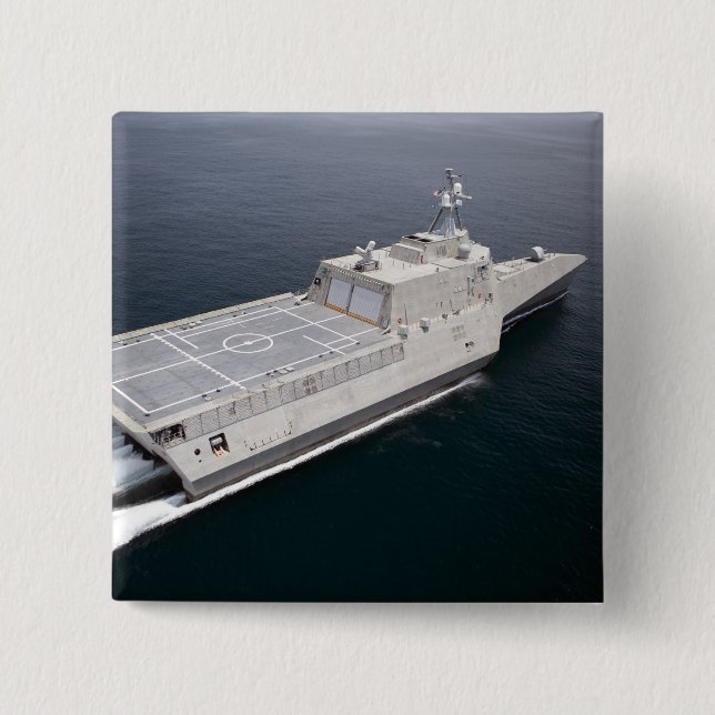 The littoral combat ship Independence 3 15 Cm Square Badge (Front)