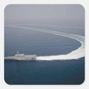 The littoral combat ship Independence 4 Square Sticker