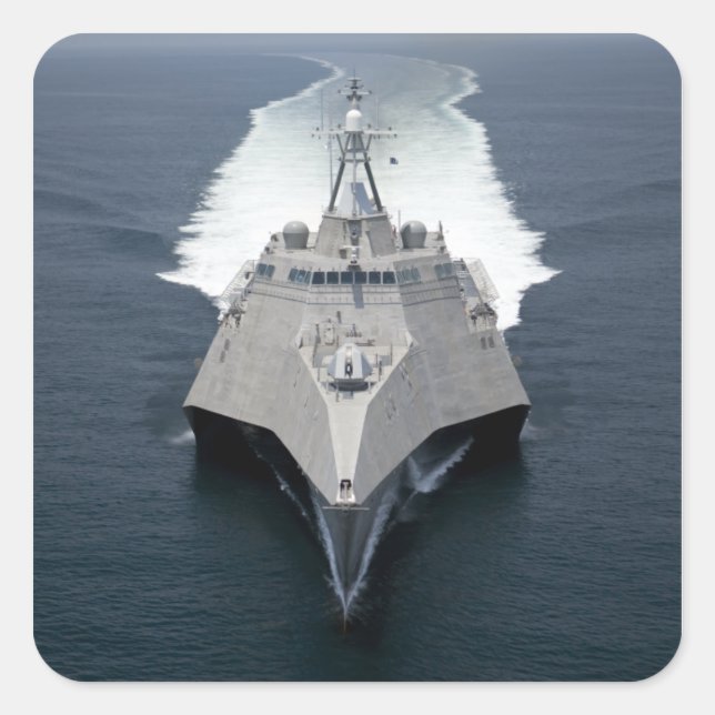 The littoral combat ship Independence Square Sticker (Front)