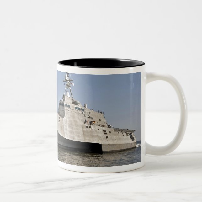 The littoral combat ship Independence underway Two-Tone Coffee Mug (Right)