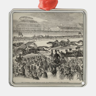 The Liverpool Grand Steeple Chase on Wednesday Metal Ornament