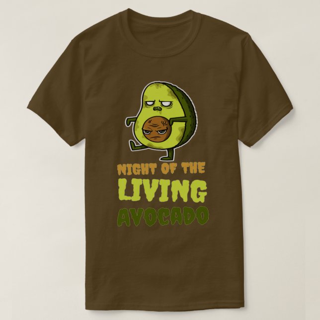 The Living Avocado Zombie Halloween T-Shirt (Design Front)