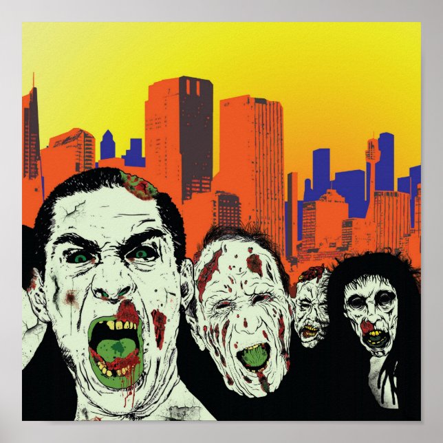 The living dead zombies poster (Front)