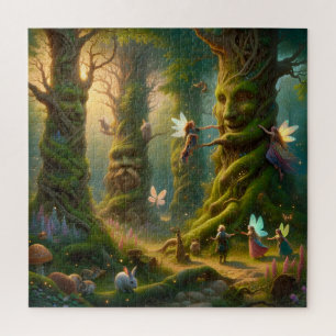 The Living Trees of the Enchanted Fairy Forest Jigsaw Puzzle