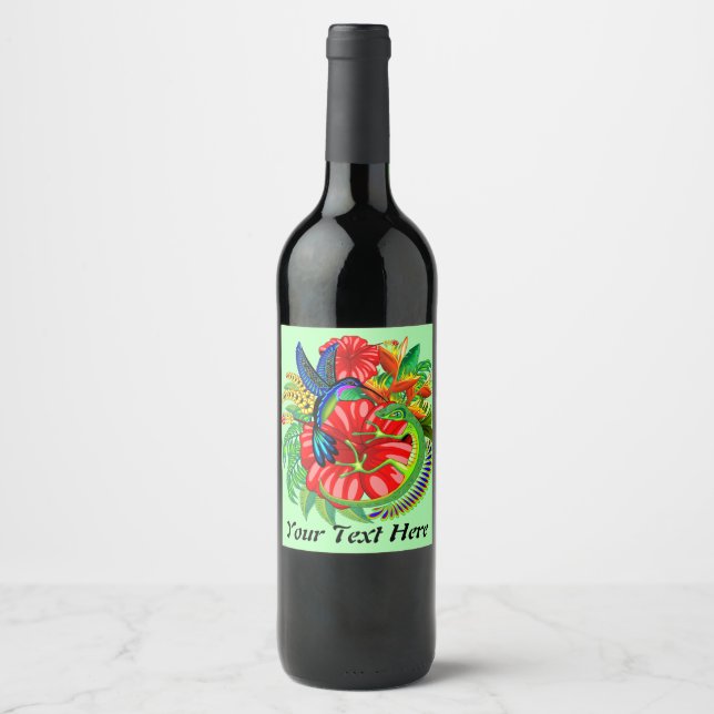 The Lizard and the Hummingbird  Wine Label (Front)