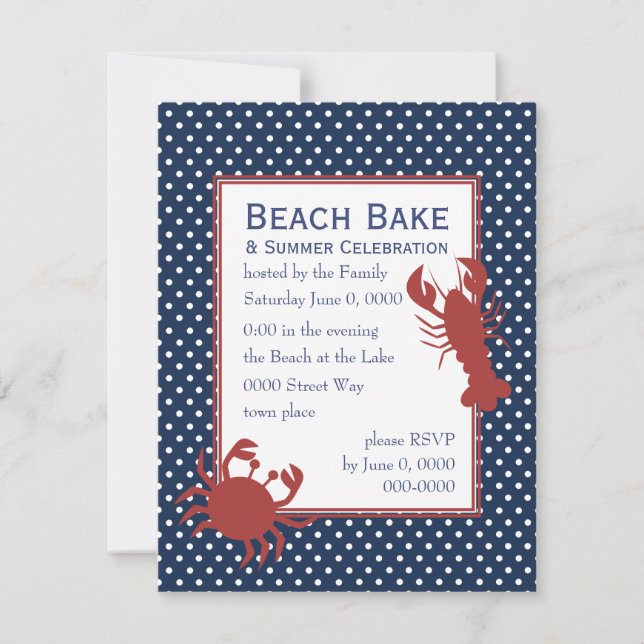 the Lobster & the Crab Invitation (Front)