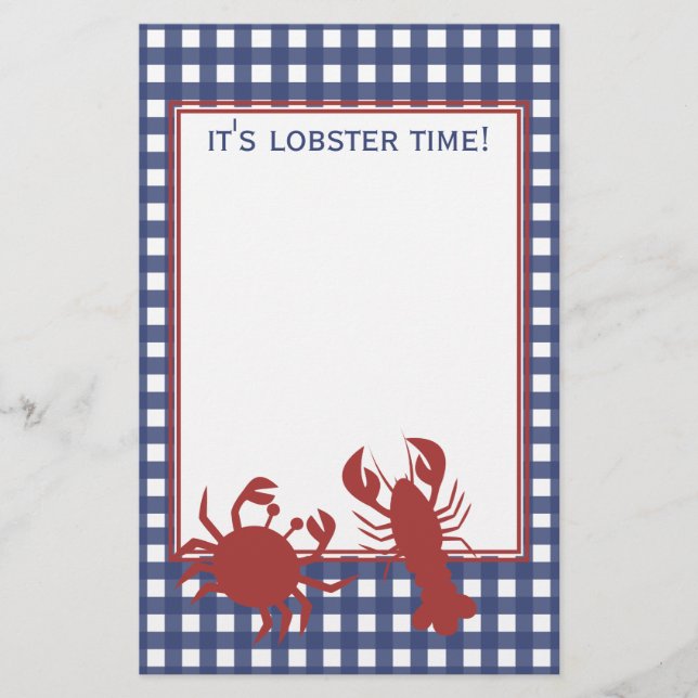 the Lobster & the Crab Stationery (Front)