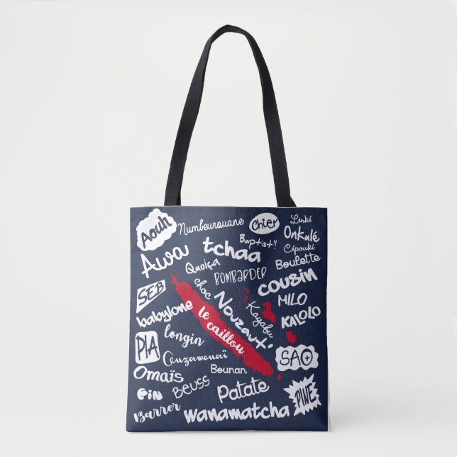 The local Caillou humor, New Caledonia Tote Bag (Front)