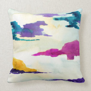 The Loch Scottish Abstract Watercolour Cushion