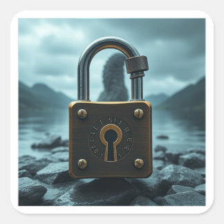 The Lock Ness Monster  Square Sticker
