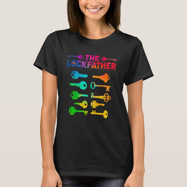The Lockfather Locksmith Lock Picker Best Dad Ever T-Shirt (Front)