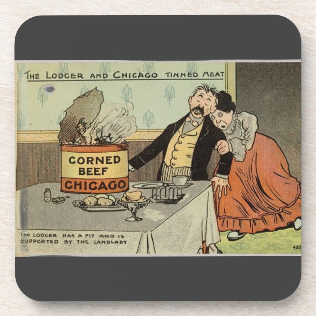 The Lodger and Chicago Tinned Meat Coaster (Front)