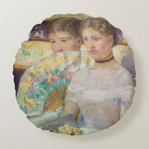 The Loge, 1882 (oil on canvas) Round Cushion