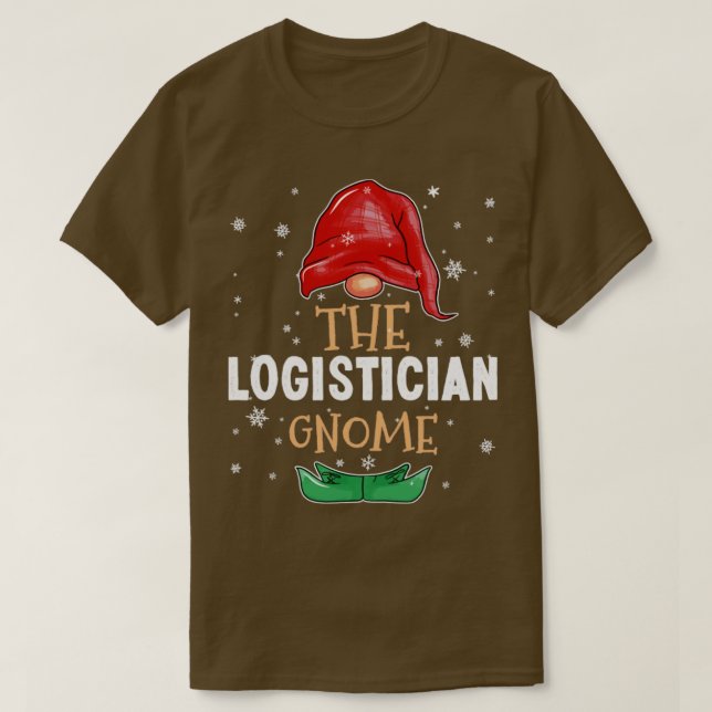 The logistician Gnome Family Matching Christmas Ou T-Shirt (Design Front)