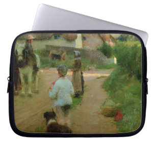 The Loiterers, 1888 (oil on canvas) Laptop Sleeve