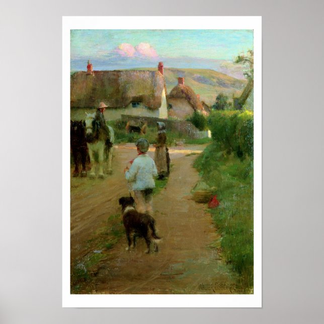 The Loiterers, 1888 (oil on canvas) Poster (Front)