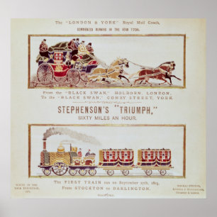 The 'London and York' Royal Mail Coach Poster