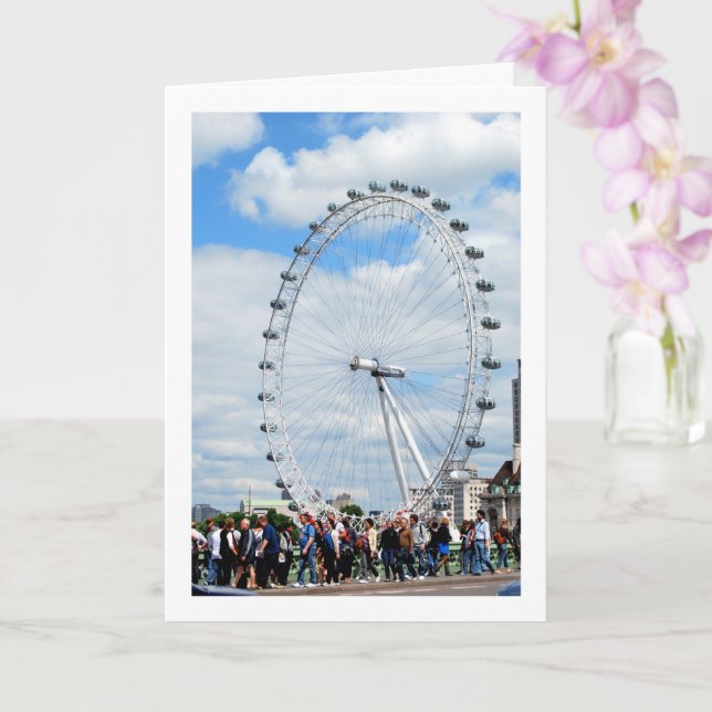 The London Eye Ferris wheel, London, England Card (Orchid)