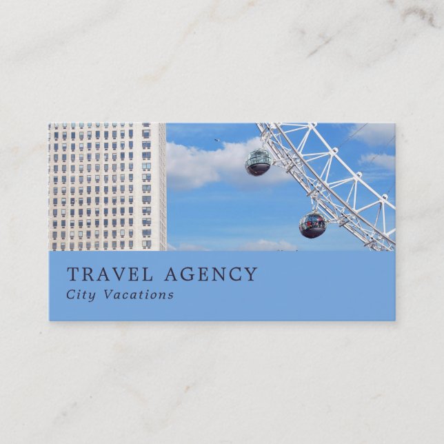 The London Eye, London City, Travel Agent  Business Card (Front)