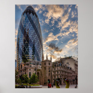 The London Gherkins Poster