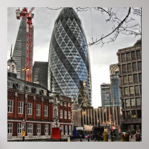 The London Gherkins Poster
