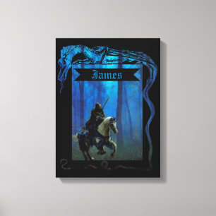 The Lone Knight: A Journey Through the Mist Canvas Print