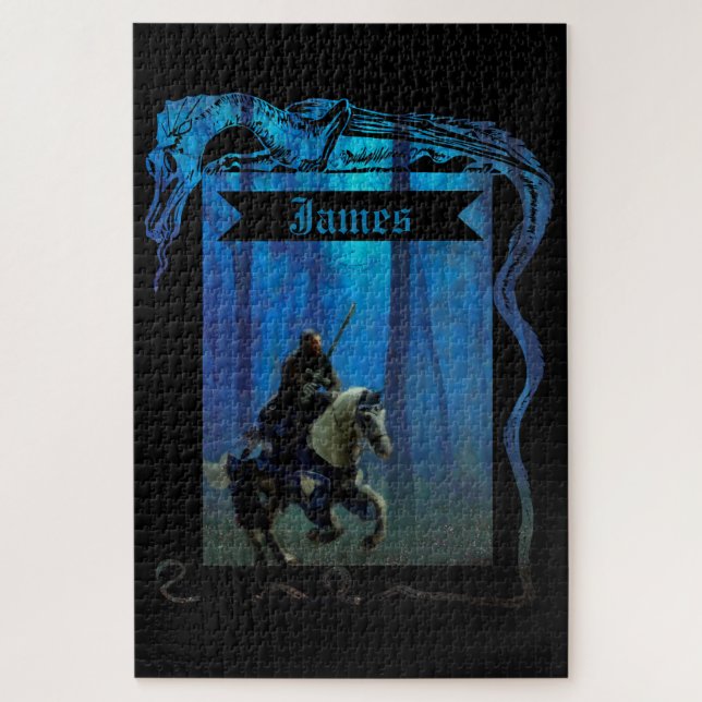 The Lone Knight: A Journey Through the Mist Jigsaw Puzzle (Vertical)