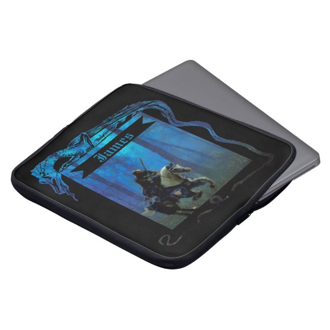 The Lone Knight: A Journey Through the Mist Laptop Sleeve (Front Top)