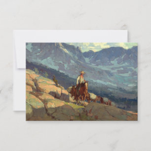 “The Lone Packer” Western Art by Edgar Payne Thank You Card