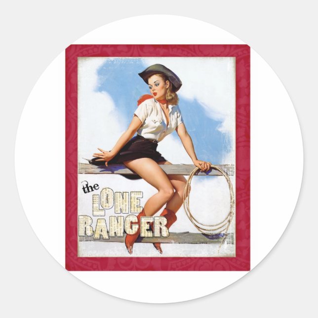 The Lone Ranger Classic Round Sticker (Front)