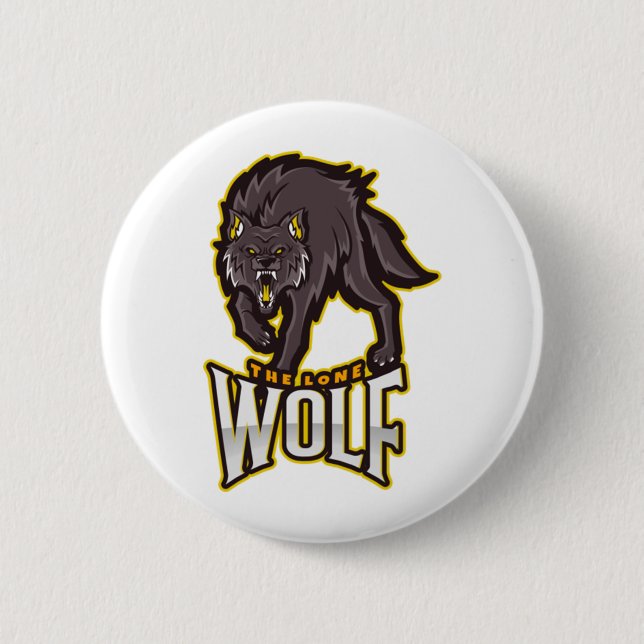 The lone Wolf  6 Cm Round Badge (Front)