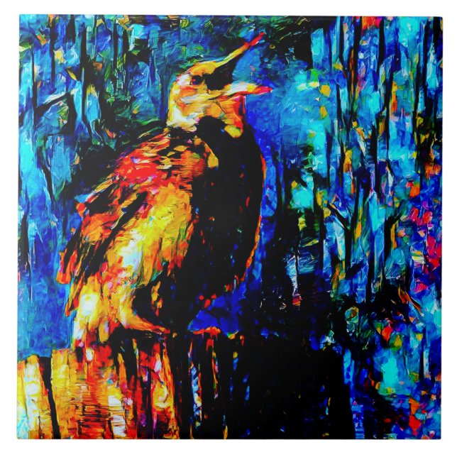 The Lonely Bird 2 Ceramic Tile (Front)
