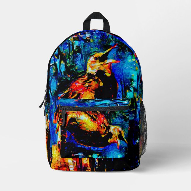 The Lonely Bird 2 Printed Backpack (Front)