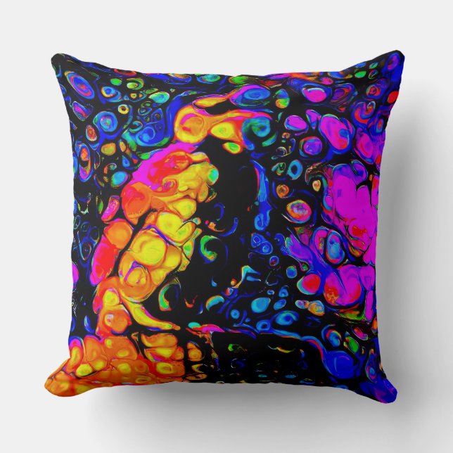 The Lonely Bird 4:  Liquid Art Style  Cushion (Front)
