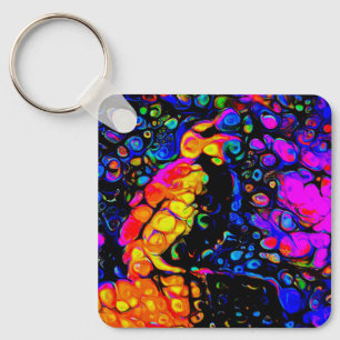The Lonely Bird 4:  Liquid Art Style  Key Ring