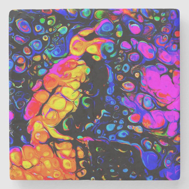 The Lonely Bird 4:  Liquid Art Style  Stone Coaster (Front)